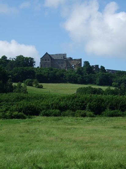 Burg Hohensolms auf einer bewaldeten Anhöhe